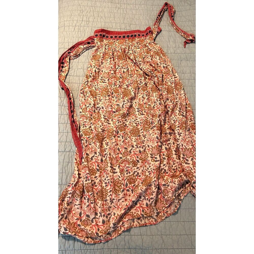 Natalie Martin Women's Pull On Ribbon Waist SKirt Women's Size Large Boho Rare